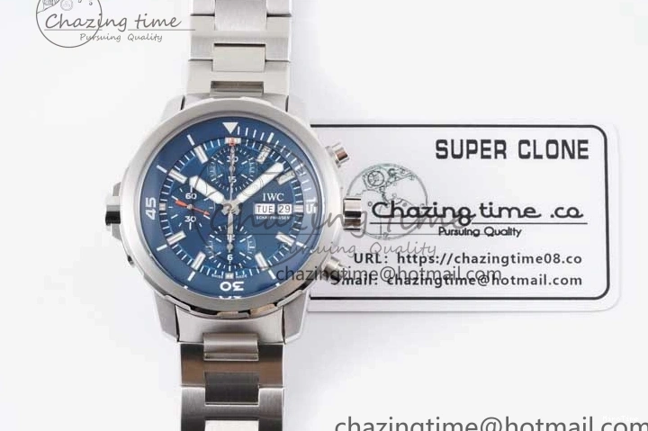 MIROTIME 0302 Aquatimer Chrono SS V6SF 1:1 Best Edition Blue Dial on SS Bracelet A Modern 7032